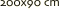 200x90 cm